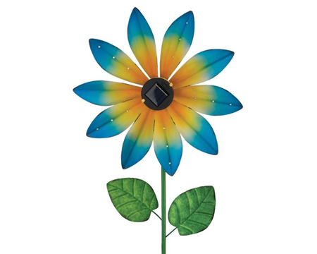 Real Art & Gifts&reg; Solar Stake Spinner - Blue
