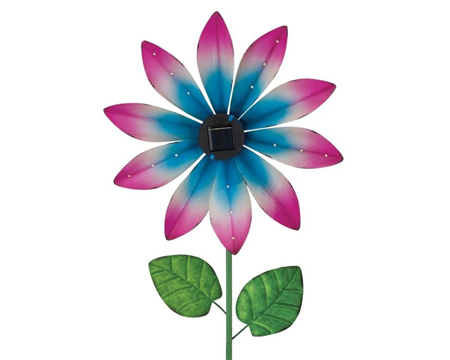 Real Art & Gifts&reg; Solar Stake Spinner - Pink