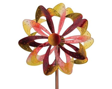 Real Art & Gifts&reg; Firebrand Blaze Rotating Solar Wind Spinner