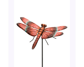 Real Art & Gifts&reg; 36 in. Meadowhawk Metal Dragonfly Stake