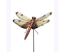 Real Art & Gifts&reg; 46 in. Calico Dragonfly Stake