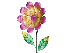 Real Art & Gifts&reg; 40 in. Solar Flower Garden Stake - Yellow