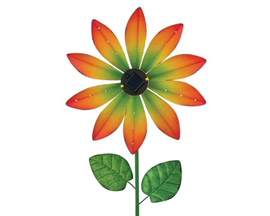 Real Art & Gifts&reg; Solar Stake Spinner - Orange