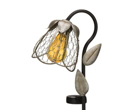 Real Art & Gifts&reg; Edison Flower Down Solar Stake