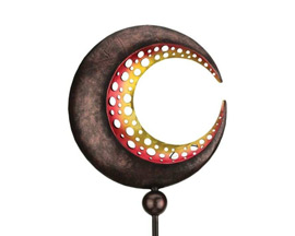 Real Art & Gifts&reg; Filigree Solar Stake - Half Moon