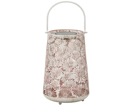 Regal Art & Gift&reg; Decorative Metal Solar Pastel Pink Lantern