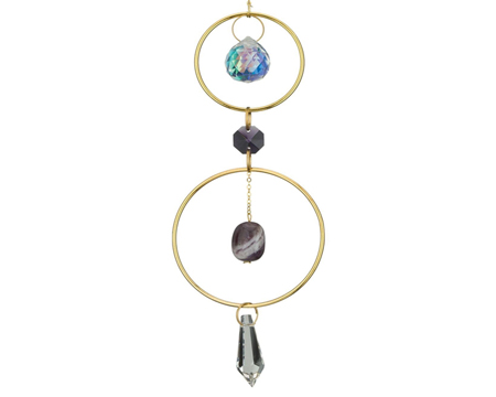 Regal Art & Gift&reg; Decorative 2.75 in. Bronze Metal Healing Amethyst Crystal Ornament