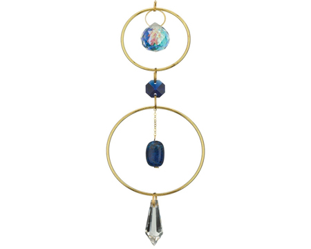 Regal Art & Gift&reg; Decorative 2.75 Metal Bronze Lapiz Healing Crystal Ornament