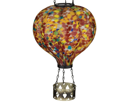 Regal Art & Gift&reg; Decorative 20 in. Outdoor Murano Solar Orange Lantern Ornament