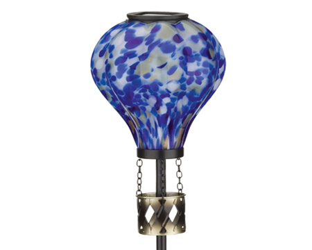 Regal Art & Gift&reg; Decorative 36 in. Outdoor Murano Solar Blue Lantern Stake