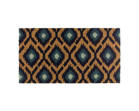 Regal Art & Gift&reg; 18 in. X 30 in. Ikat Blue Coir Doormat