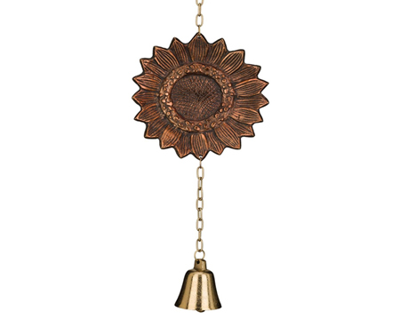Regal Art & Gift&reg; 28 in. Cast Iron Garden Bell - Sunflower