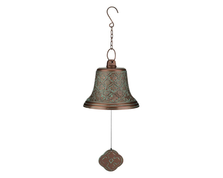 Regal Art & Gift&reg; 9.75 in. Iron Garden Wind Bell - Copper Patina