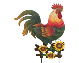 Regal Art & Gift&reg; Decorative Lawn & Garden Stake Ornament - Backyard Rooster