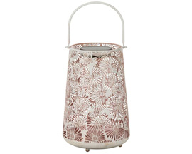 Regal Art & Gift&reg; Decorative Metal Solar Pastel Pink Lantern