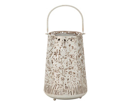 Regal Art & Gift&reg; Decorative Metal Solar Pastel White Lantern