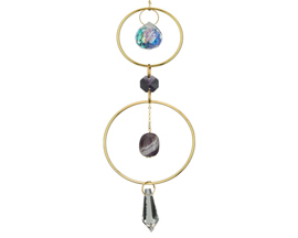 Regal Art & Gift&reg; Decorative 2.75 in. Bronze Metal Healing Amethyst Crystal Ornament