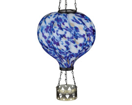 Regal Art & Gift&reg; Decorative 20 in. Outdoor Murano Solar Blue Lantern Ornament