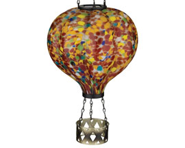 Regal Art & Gift&reg; Decorative 20 in. Outdoor Murano Solar Orange Lantern Ornament