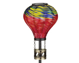 Regal Art & Gift&reg; Decorative 36 in. Outdoor Murano Solar Orange Lantern