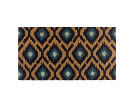 Regal Art & Gift&reg; 18 in. X 30 in. Ikat Blue Coir Doormat
