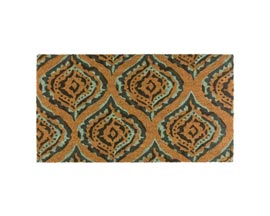 Regal Art & Gift&reg; 18 in. X 30 in. Ikat Green Coir Doormat