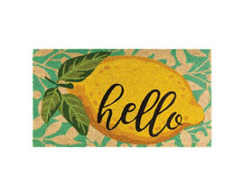 Regal Art & Gift&reg; 18 in. X 30 in. Hello Lemon Coir Doormat