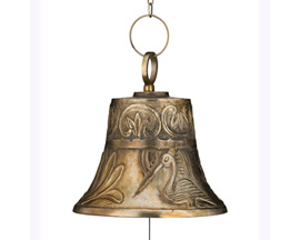 Regal Art & Gift&reg; 10.25 in. Gold Garden Wind Bell - Bird