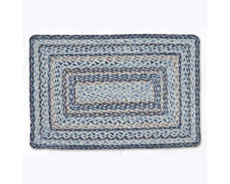 Earth Rugs&reg; 20X30 in. RC-9-119 Denim Oblong Braided Rug