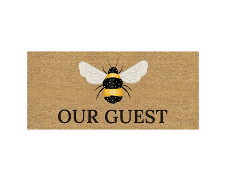 Evergreen&reg; Bee Our Guest Flocked Coir Sassafras Switch Mat