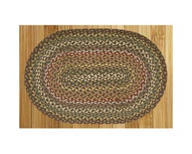 Earth Rugs&reg; 20X30 in. C-79 Oval Fir Ivory Jute Braided Rug