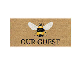 Evergreen&reg; Bee Our Guest Flocked Coir Sassafras Switch Mat