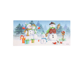 Evergreen&reg; 22X10 in. Snowman Family Sassafras Switch Mat