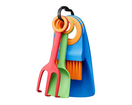 Fiskars&reg; 4-Piece Kids Scratch & Digging Outdoor Plastic Garden Tool Set