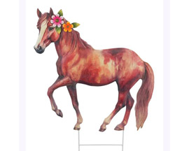 Regal Art & Gift&reg; Decorative Metal Farm Garden Stake - Backyard Horse
