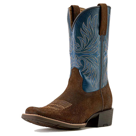 Ariat&reg; Men's Sport Narrow Cutter Toe Cowboy Boot - Aged Smokehouse Roughout Midnight Blue