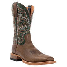 Hyer&reg; Men's 11 in. Bucklin Cowhide Cowboy Boots - Tan/Green