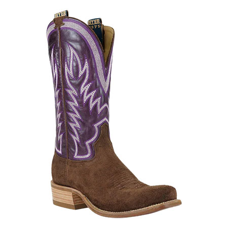Hyer&reg; Men's 13 in. Culver Brown Roughout Boots - Chestnut / Eggplant