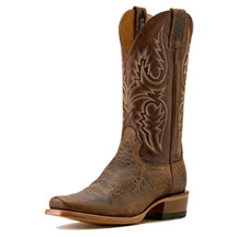 Ariat&reg; Men's Futurity Platinum Narrow Cutter Toe Cowboy Boot - Saddle Brown Bison Nutshell Tan