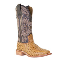 Hyer&reg; Men's 13 in. Langdon Ostrich Cowboy Boots - Tan/Brown