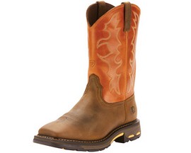 Ariat&reg; Men's WorkHog Wide Square Toe Work Boot - Dark Earth