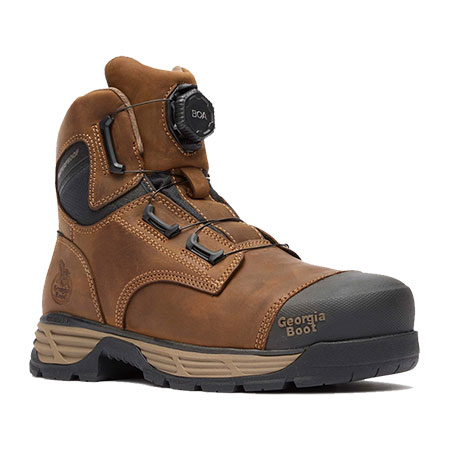 Georgia Boots&reg; Men's 6 in. Durablend Edge Boa Alloy Toe Work Boot - Brown