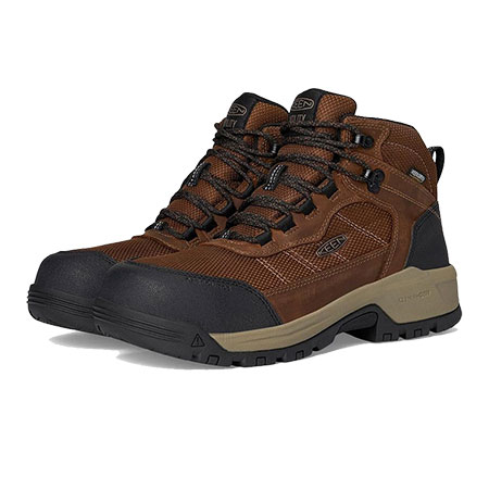 Keen Utility&reg; Men's 8 in. Skokie Waterproof Carbon Toe Work Boot - Dark Earth / Black