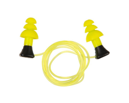 ULTRX&reg; Tethered Silicone Ear Plugs - Yellow