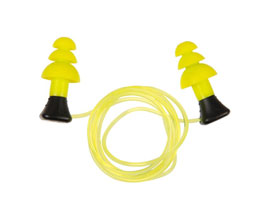 ULTRX&reg; Tethered Silicone Ear Plugs - Yellow