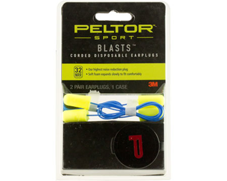Peltor Sport Blasts� Corded Disposable Earplugs 