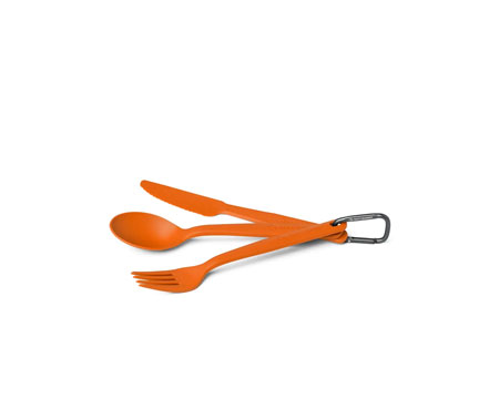 Camp Cutlery 3 Piece Set - Bright Orange