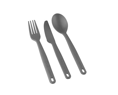 Camp Cutlery 3 Piece Set - Grey