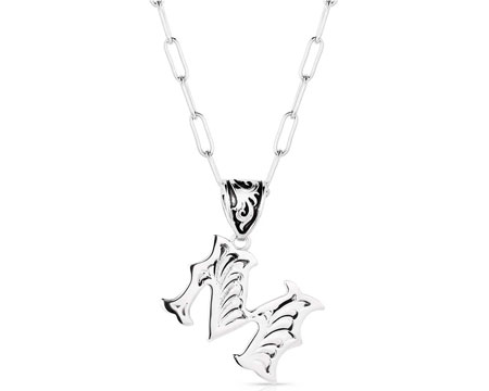 Montana Silversmiths&reg; Silver Engraved Initial M Necklace