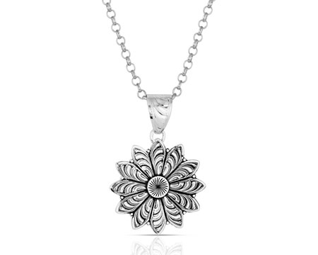 Montana Silversmiths&reg; Silver Feather Flower Necklace